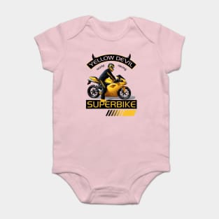 Yellow Devil Superbike World Racing, T-shirt for Biker, MotorCycle Rider Tee, Biker Dad Gift Baby Bodysuit